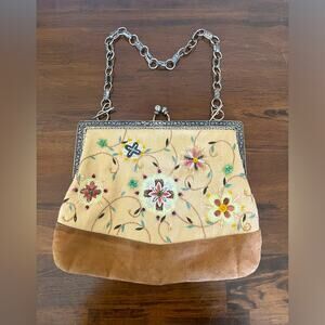 Aimee Capobianco Vtg  Multi-Colored Beaded/ Embroidered cottagecore shoulder Bag